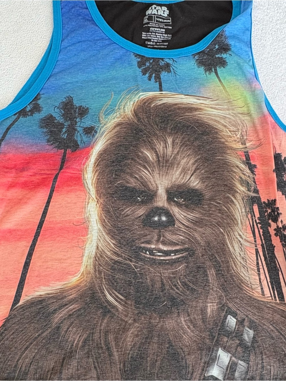 Star Wars Kids Blue-Trim Multicolor Chewbacca Tank Top